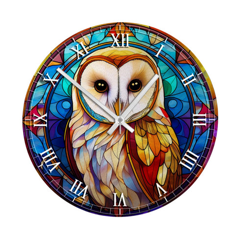 Bernadette Barn Owl Suncatcher Effect Clock